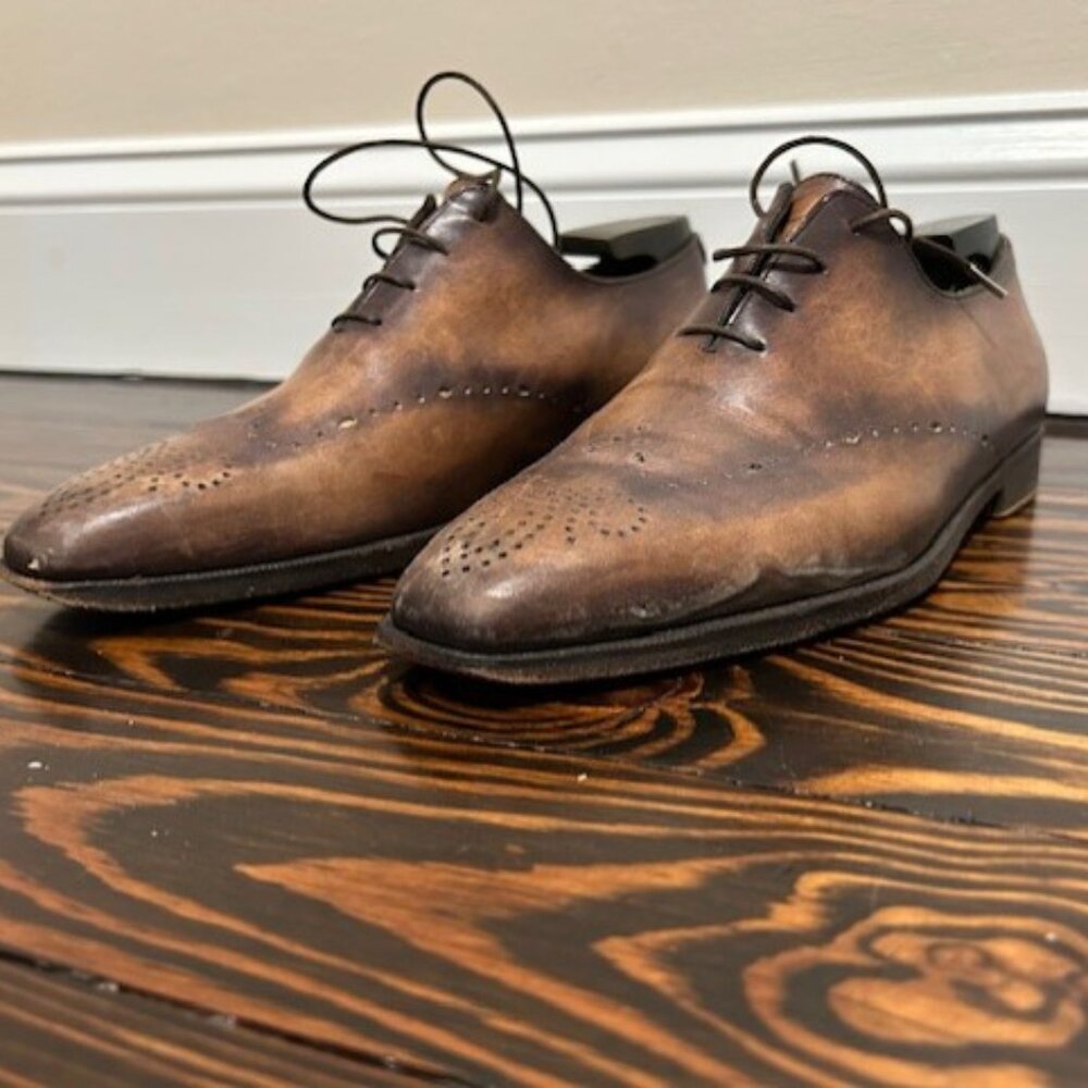 Brown Berluti Wing Tip Shoes